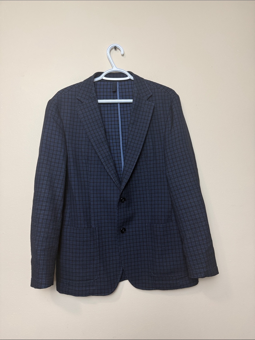 Strellson Men's Navy Check Blazer - Classic Tailored Jacket size 50